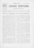 Notiziario Sezione di Torino Marzo 1916 - Itinerari alpinismo trekking scialpinismo