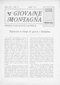 Notiziario Sezione di Torino Luglio 1917 - Itinerari alpinismo trekking scialpinismo