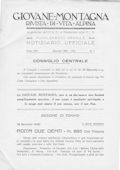 Notiziario Sezione di Torino Gennaio 1930 - Itinerari alpinismo trekking scialpinismo