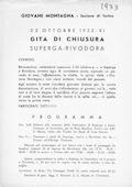 Notiziario Sezione di Torino Settembre 1933 - Itinerari alpinismo trekking scialpinismo