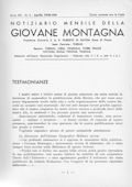 Notiziario Centrale Aprile 1935 - Itinerari alpinismo trekking scialpinismo
