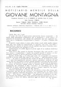 Notiziario Centrale Luglio 1935 - Itinerari alpinismo trekking scialpinismo