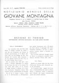Notiziario Centrale Agosto 1935 - Itinerari alpinismo trekking scialpinismo