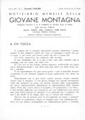 Notiziario Centrale Gennaio 1936 - Itinerari alpinismo trekking scialpinismo