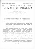 Notiziario Centrale Giugno 1936 - Itinerari alpinismo trekking scialpinismo