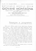 Notiziario Centrale Novembre 1936 - Itinerari alpinismo trekking scialpinismo