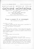 Notiziario Centrale Settembre 1937 - Itinerari alpinismo trekking scialpinismo