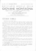Notiziario Centrale Novembre 1937 - Itinerari alpinismo trekking scialpinismo
