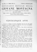 Notiziario Centrale Maggio 1938 - Itinerari alpinismo trekking scialpinismo