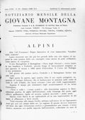 Notiziario Centrale Ottobre 1938 - Itinerari alpinismo trekking scialpinismo