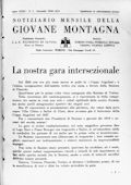 Notiziario Centrale Gennaio 1939 - Itinerari alpinismo trekking scialpinismo