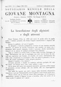 Notiziario Centrale Giugno 1939 - Itinerari alpinismo trekking scialpinismo