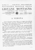 Notiziario Centrale Novembre 1939 - Itinerari alpinismo trekking scialpinismo