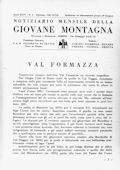 Notiziario Centrale Febbraio 1940 - Itinerari alpinismo trekking scialpinismo
