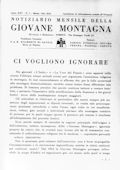 Notiziario Centrale Marzo 1941 - Itinerari alpinismo trekking scialpinismo