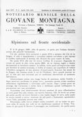 Notiziario Centrale Aprile 1941 - Itinerari alpinismo trekking scialpinismo
