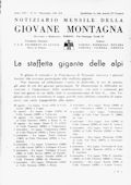 Notiziario Centrale Novembre 1941 - Itinerari alpinismo trekking scialpinismo