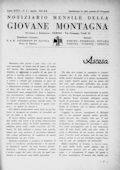 Notiziario Centrale Aprile 1942 - Itinerari alpinismo trekking scialpinismo