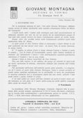 Notiziario Sezione di Torino Dicembre 1952 - Itinerari alpinismo trekking scialpinismo