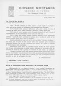 Notiziario Sezione di Torino Ottobre 1954 - Itinerari alpinismo trekking scialpinismo