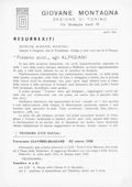 Notiziario Sezione di Torino Aprile 1958 - Itinerari alpinismo trekking scialpinismo