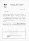 Notiziario Sezione di Torino Ottobre 1959 - Itinerari alpinismo trekking scialpinismo